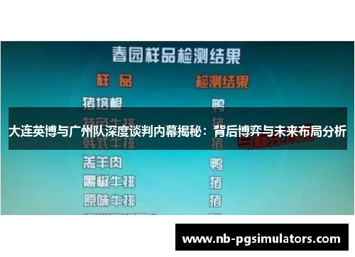 大连英博与广州队深度谈判内幕揭秘：背后博弈与未来布局分析